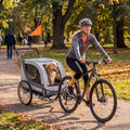 2-in-1 Dog Bike Trailer with Universal Bicycle Coupler-White - White - Dog Supplies