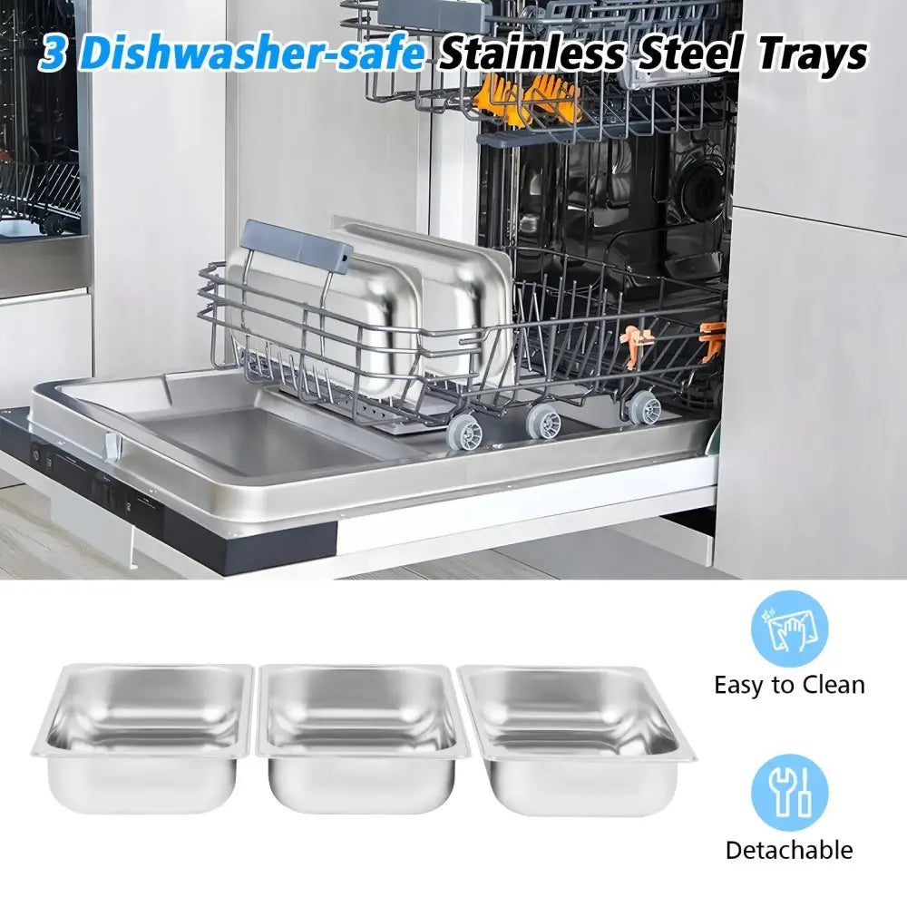 2 in 1 Electric Warming Tray with Temperature Control Costway