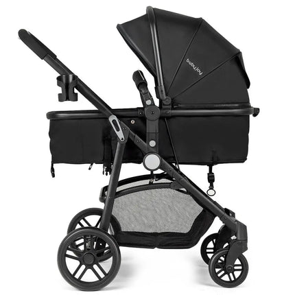 2 in 1 Foldable Pushchair Newborn Infant Baby Stroller-Black - Black - Baby Strollers
