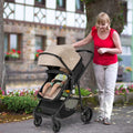 2 in 1 Foldable Pushchair Newborn Infant Baby Stroller-Coffee - Coffee - Baby Strollers