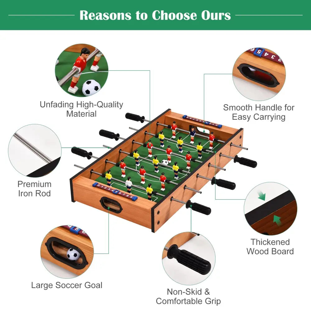 2 in 1 In/Outdoor Air Hockey Foosball Game Table - Brown - Game Room
