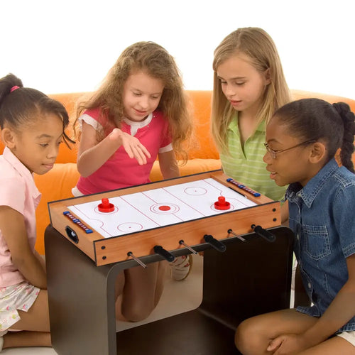 2 in 1 In/Outdoor Air Hockey Foosball Game Table - Brown - Game Room