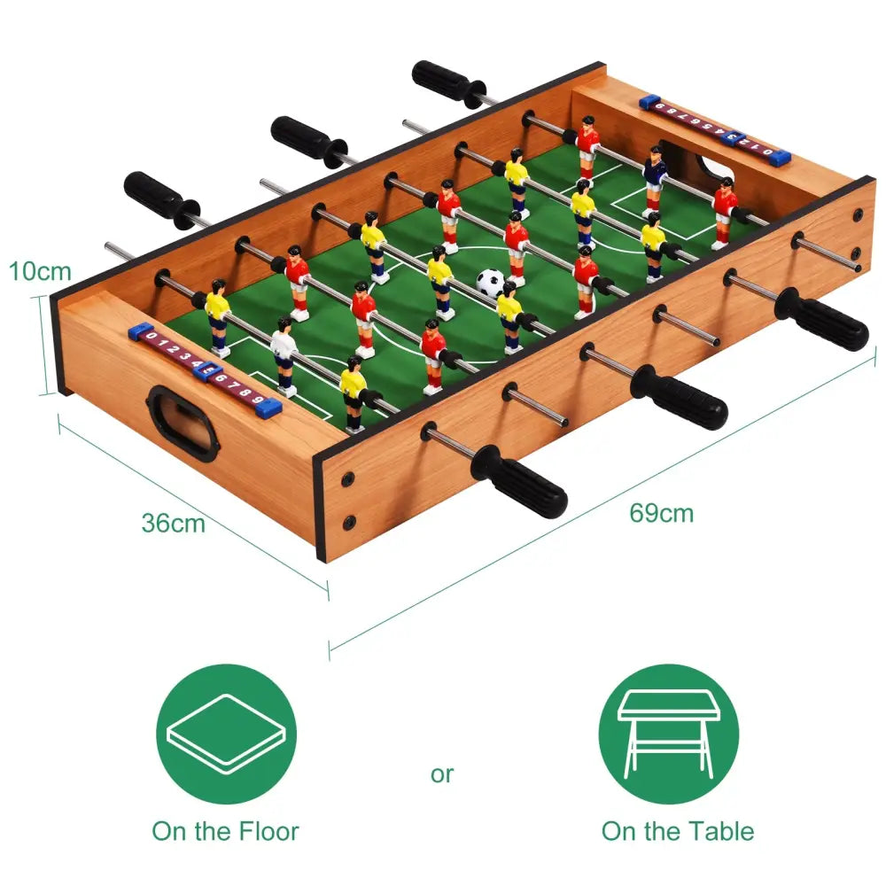 2 in 1 In/Outdoor Air Hockey Foosball Game Table - Brown - Game Room