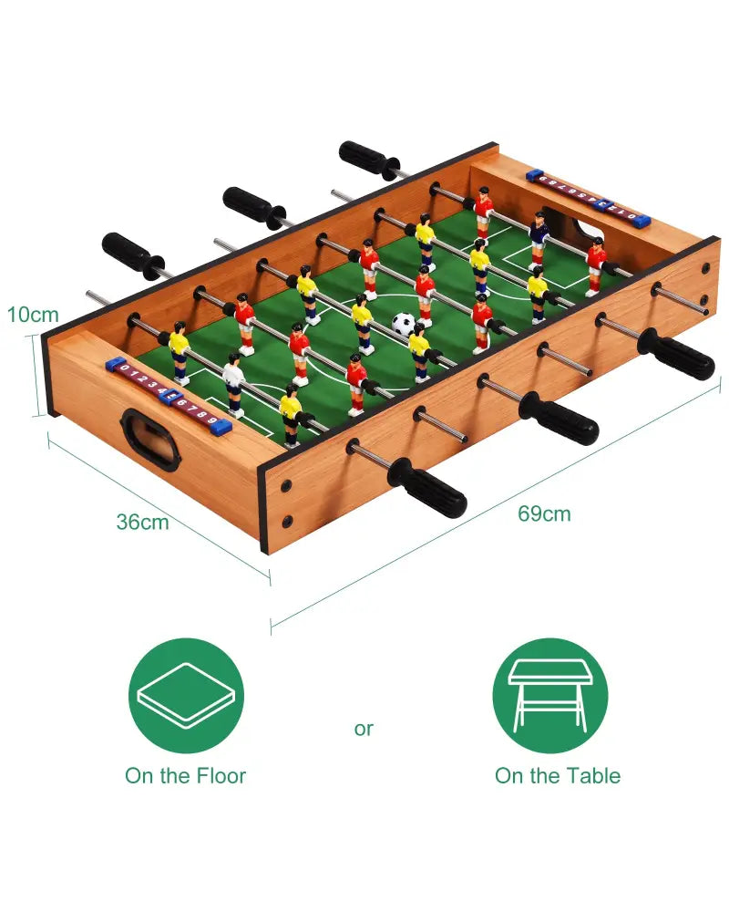 2 in 1 In/Outdoor Air Hockey Foosball Game Table - Brown - Game Room