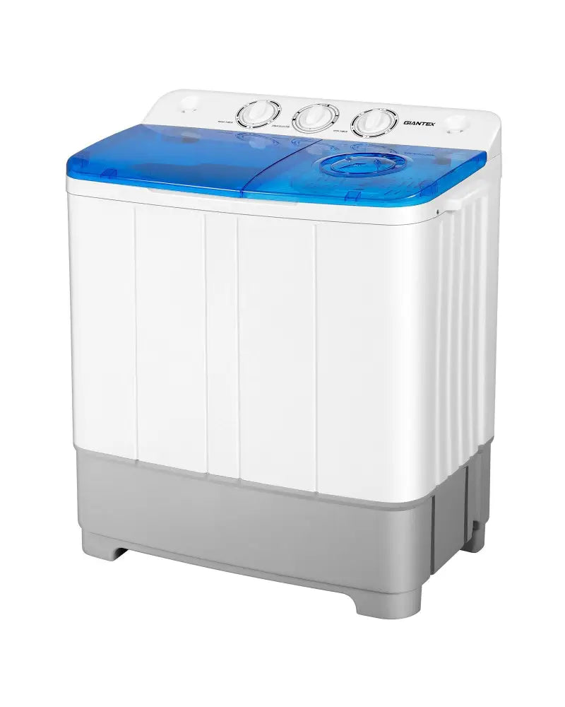 2-in-1 Portable 22lbs Capacity Washing Machine with Timer Control-Blue - Blue - Washing Machines