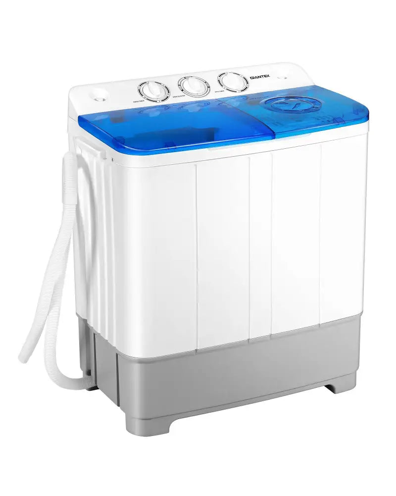 2-in-1 Portable 22lbs Capacity Washing Machine with Timer Control-Blue - Blue - Washing Machines