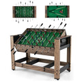 2-in-1 Swivel Foosball and Pool Combo Game Table -Natural - Natural - Game Room