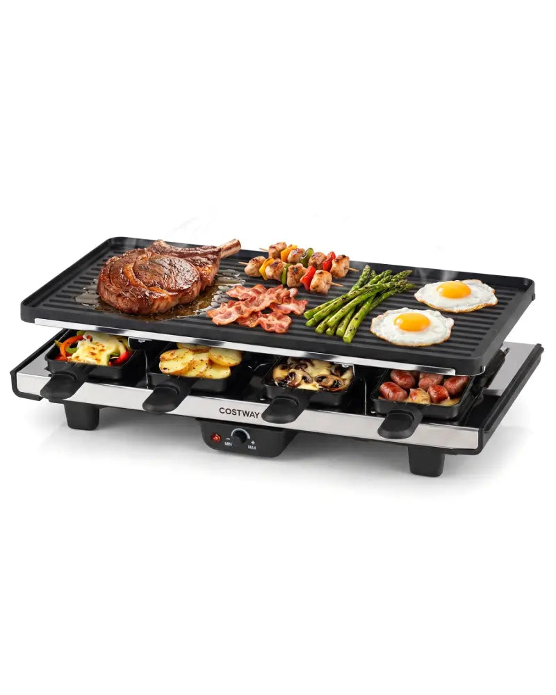 2-in-1 Table Grill and Griddle with Reversible Nonstick Plate for 8 - Cookware & Bakeware