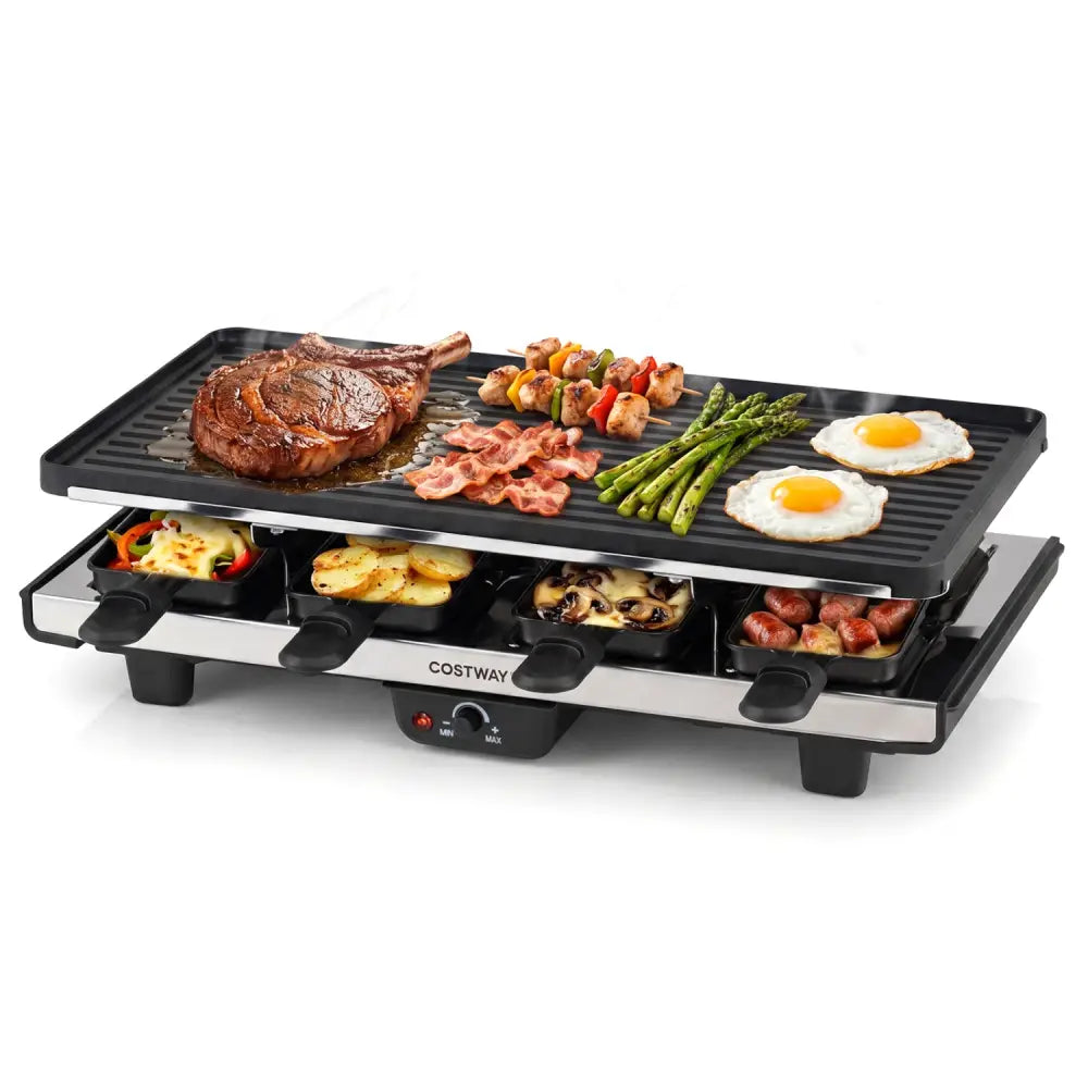 2-in-1 Table Grill and Griddle with Reversible Nonstick Plate for 8 - Cookware & Bakeware