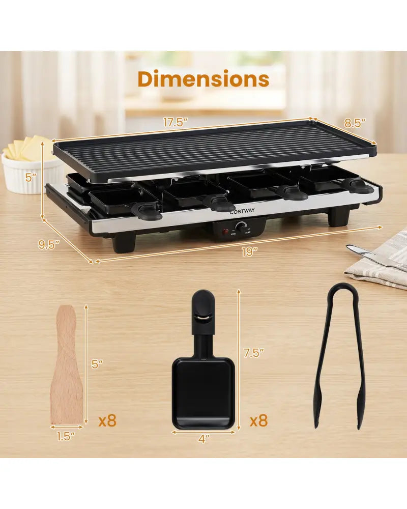 2-in-1 Table Grill and Griddle with Reversible Nonstick Plate for 8 - Cookware & Bakeware