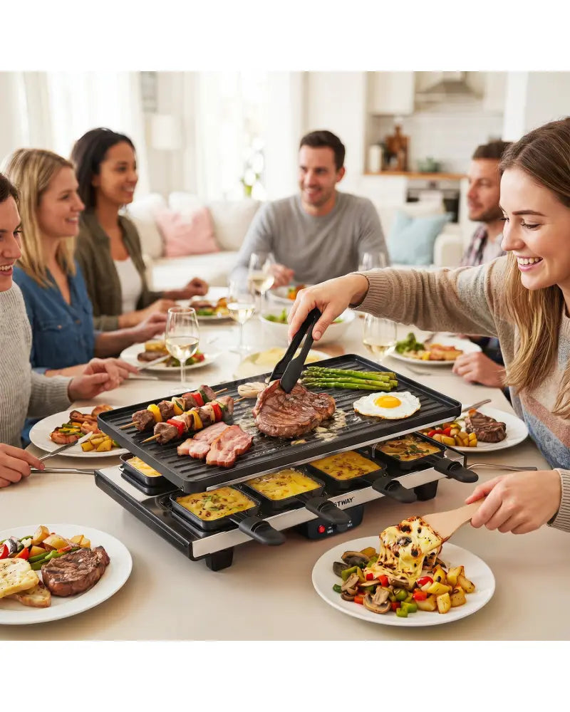 2-in-1 Table Grill and Griddle with Reversible Nonstick Plate for 8 - Cookware & Bakeware