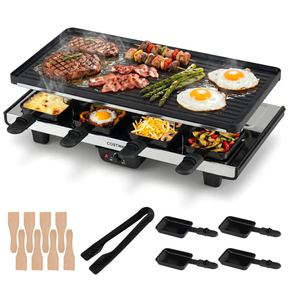 2-in-1 Table Grill and Griddle with Reversible Nonstick Plate for 8 - Cookware & Bakeware
