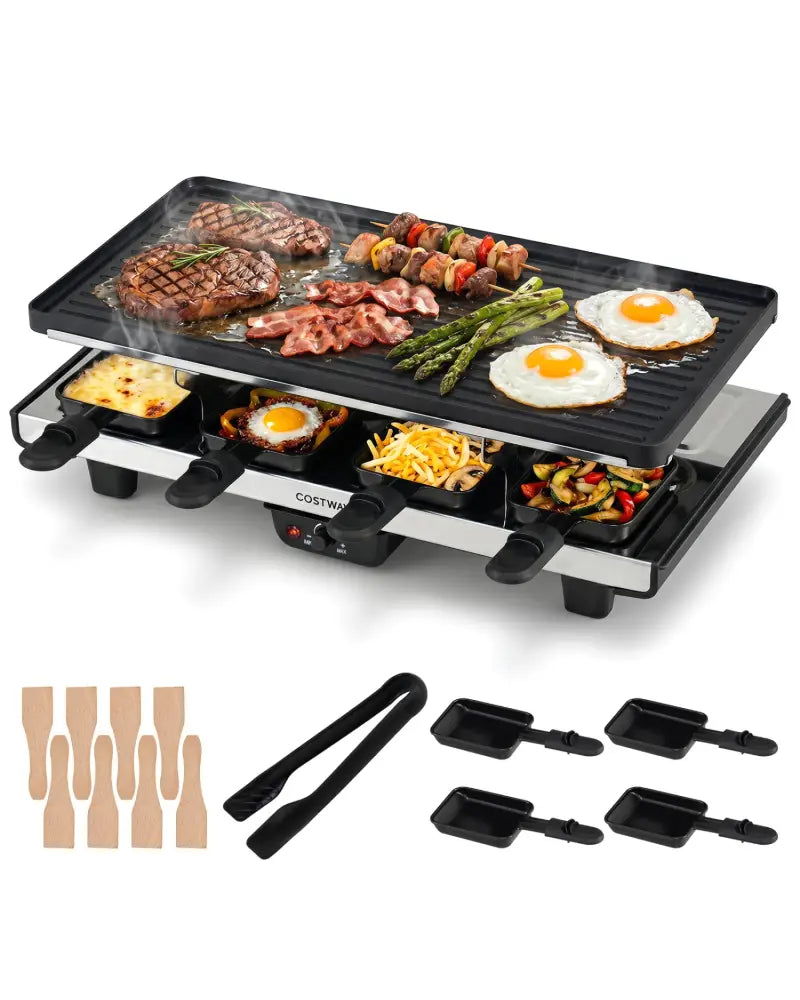 2-in-1 Table Grill and Griddle with Reversible Nonstick Plate for 8 - Cookware & Bakeware