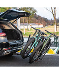 2 Inch Hitch Mount Bike Rack 2-Bike Platform Style Carrier with Tilt-able Design for Easy Trunk Access - Black - Garages
