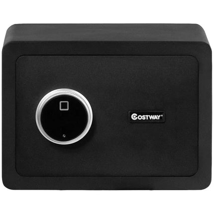 2-Layer Security Safe Deposit Box with Inner LED Light - Black - Safe Box