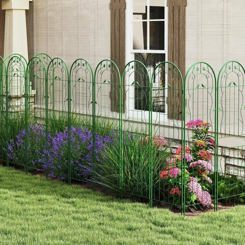 2 Pack 71 x 20 Inch Metal Garden Trellis Rustproof Plant Support for Climbing Plants-Green - Green - Plant Supports
