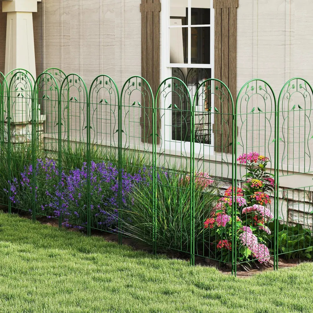 2 Pack 71 x 20 Inch Metal Garden Trellis Rustproof Plant Support for Climbing Plants-Green - Green - Plant Supports
