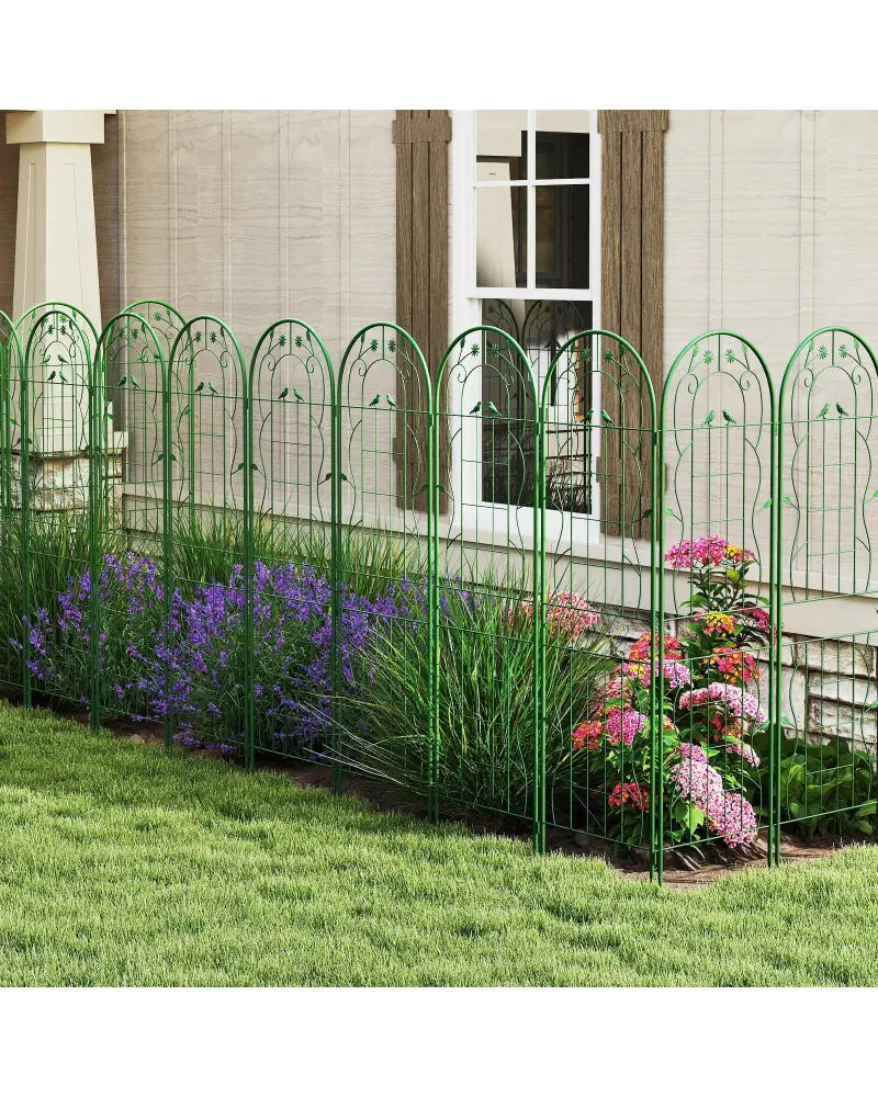2 Pack 71 x 20 Inch Metal Garden Trellis Rustproof Plant Support for Climbing Plants-Green - Green - Plant Supports