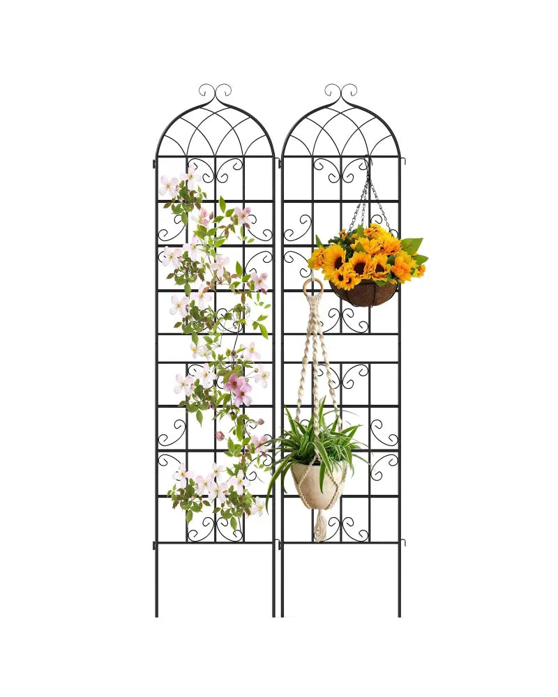 2 Pack 86’’ x 20’’ Metal Garden Trellis for Outdoor Climbing Plants - Plant Supports