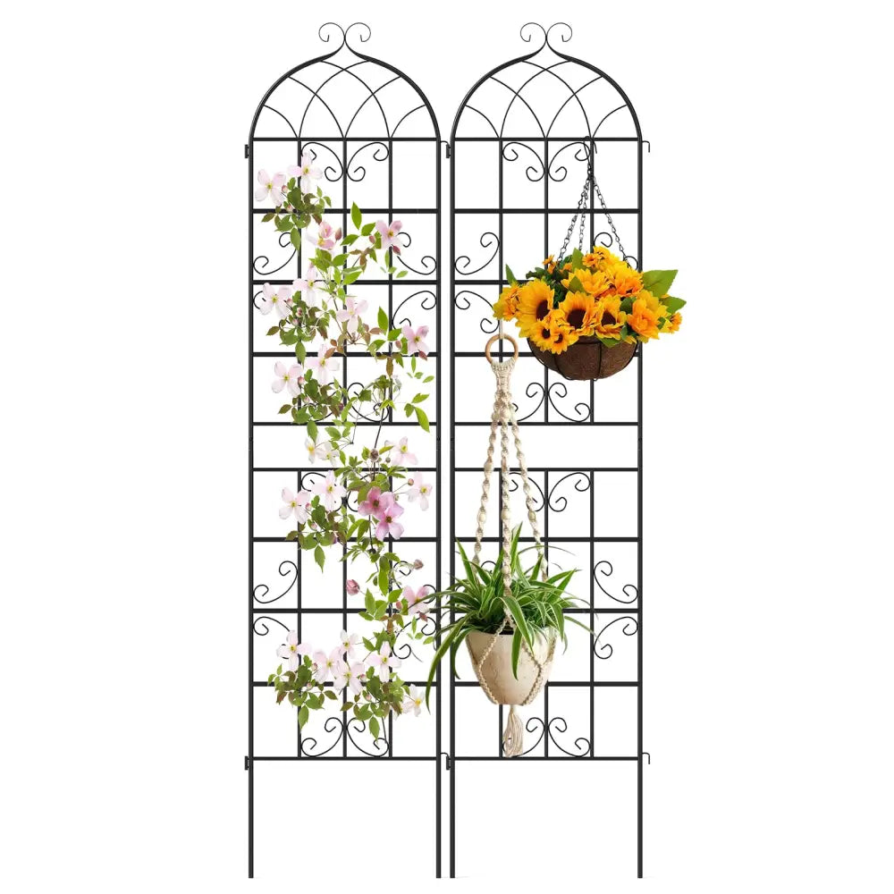 2 Pack 86’’ x 20’’ Metal Garden Trellis for Outdoor Climbing Plants - Plant Supports