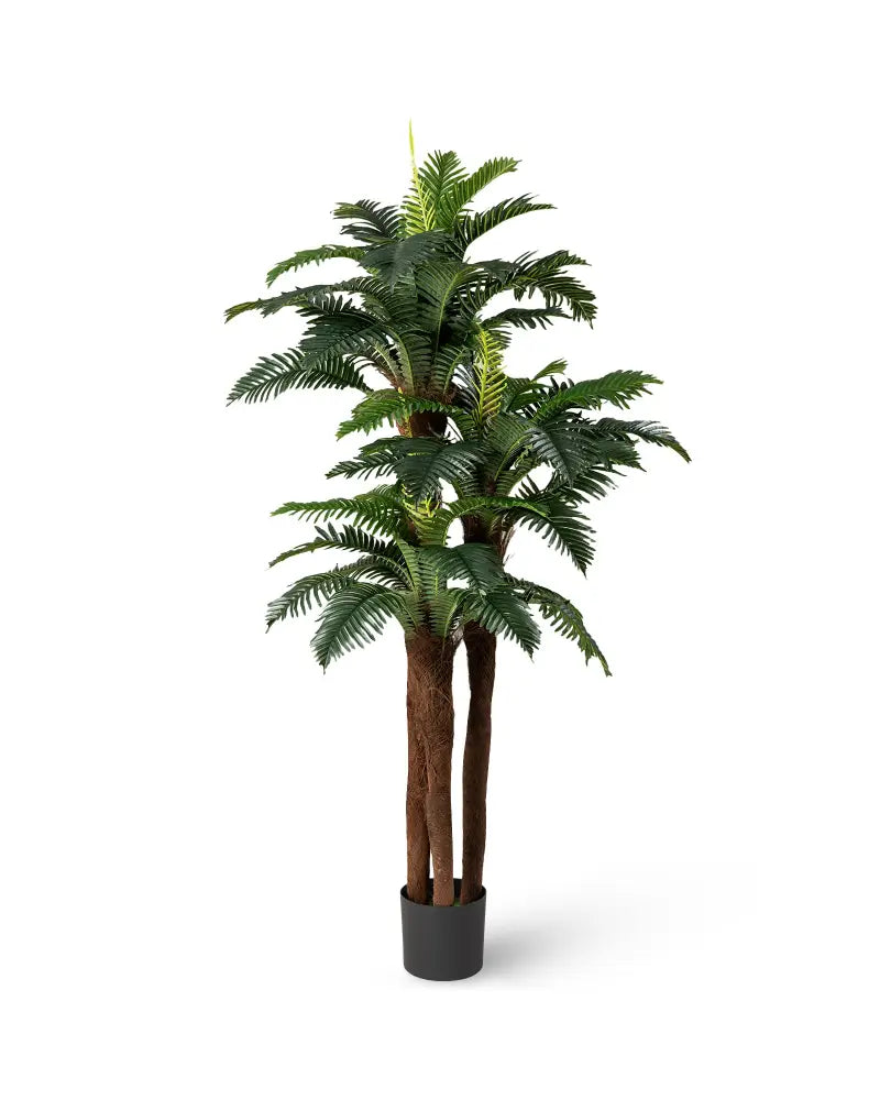 2 Pack Artificial Palm Tree 6.3 ft Tall with Adjustable Leaves - Faux Plants