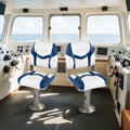 2-Pack Boat Seats with Fixing Bolts and Hinges-Blue - Blue - Surfing