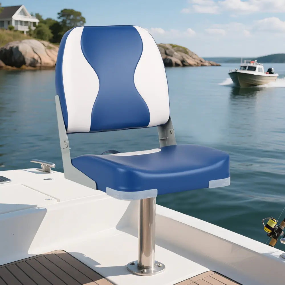 2-Pack Boat Seats with Thick Sponge Padding-Blue - Blue - Surfing