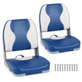 2-Pack Boat Seats with Thick Sponge Padding-Blue - Blue - Surfing