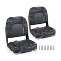 2-Pack Boat Seats with Thick Sponge Padding-Camouflage - Camouflage - Surfing