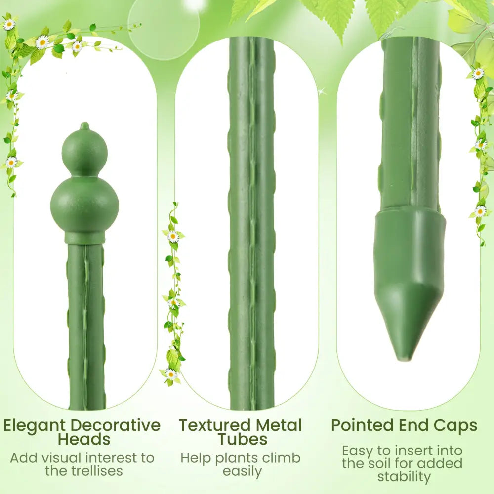 2-Pack Garden Trellis Tomato Cage with Adjustable Height-Green - Green - Plant Supports