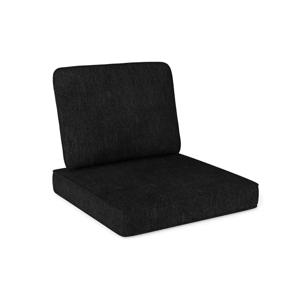 2-Pack Outdoor Patio Cushion Set with Removable Covers-Black - Black - Outdoor Furniture Accessories