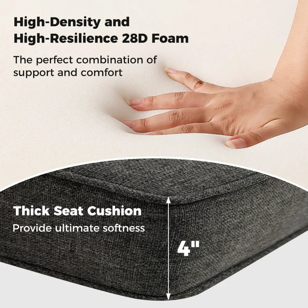 2-Pack Outdoor Patio Cushion Set with Removable Covers-Gray - Gray - Outdoor Furniture Accessories