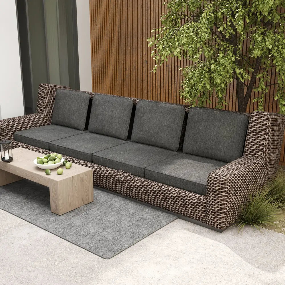 2-Pack Outdoor Patio Cushion Set with Removable Covers-Gray - Gray - Outdoor Furniture Accessories