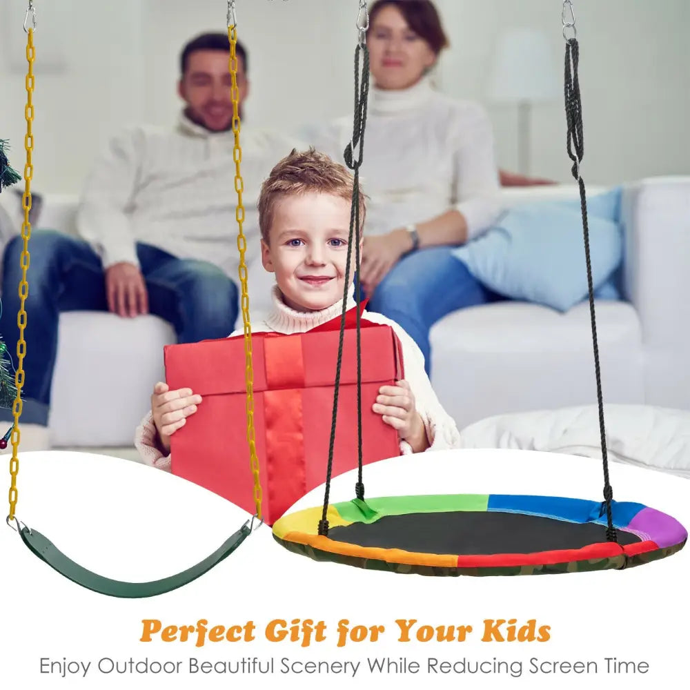 2-Pack Swing Set Swing Seat Replacement and Saucer Tree Swing (Without Stand) - Multicolor - Swing & Playsets