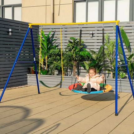 2-Pack Swing Set Swing Seat Replacement and Saucer Tree Swing (Without Stand) - Multicolor - Swing & Playsets