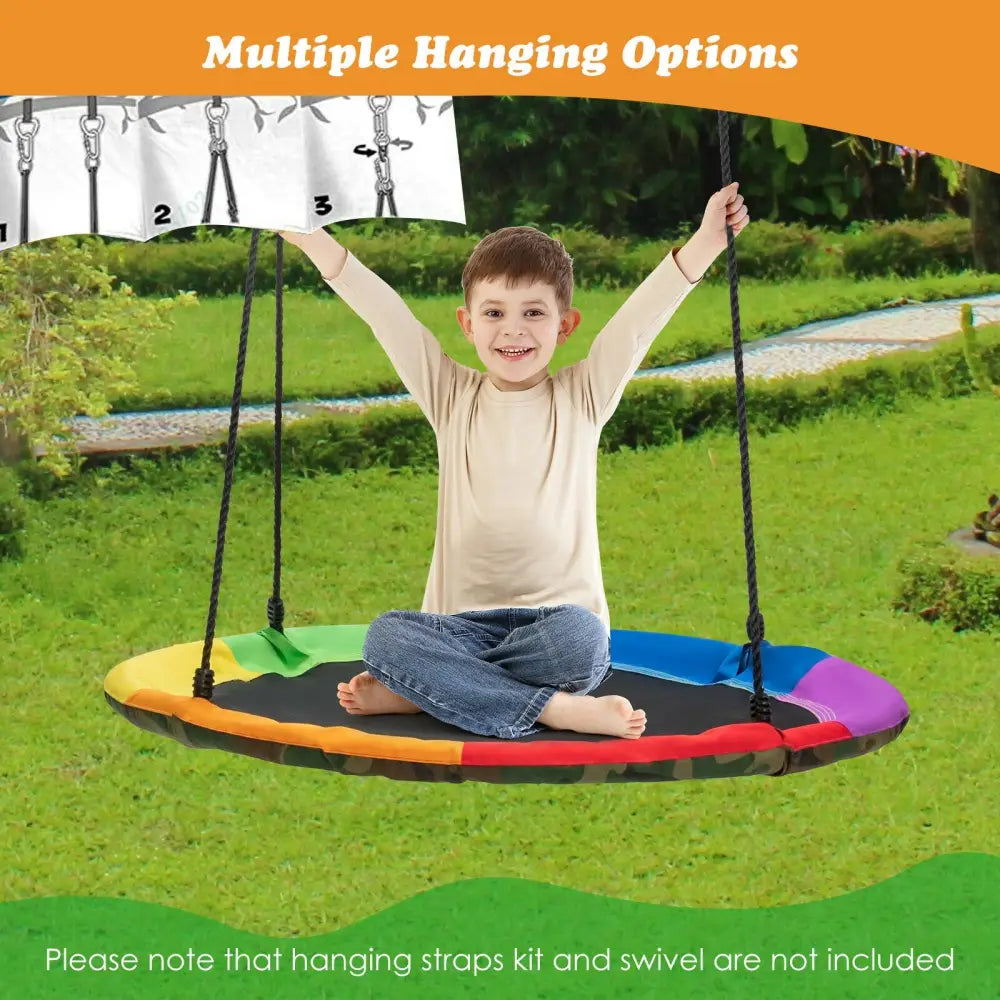 2-Pack Swing Set Swing Seat Replacement and Saucer Tree Swing (Without Stand) - Multicolor - Swing & Playsets