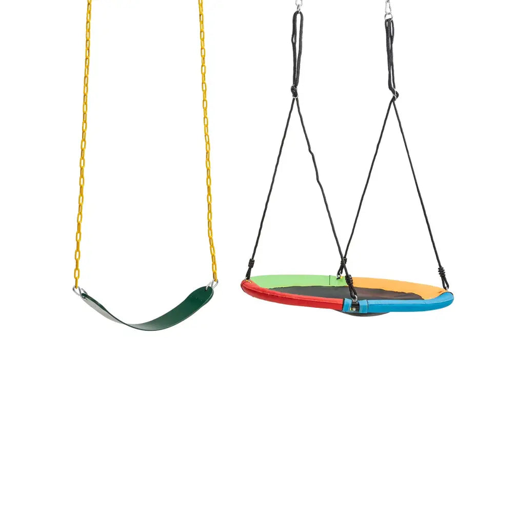 2-Pack Swing Set Swing Seat Replacement and Saucer Tree Swing (Without Stand) - Multicolor - Swing & Playsets