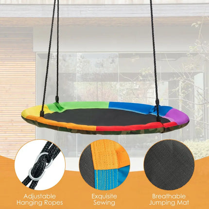 2-Pack Swing Set Swing Seat Replacement and Saucer Tree Swing (Without Stand) - Multicolor - Swing & Playsets