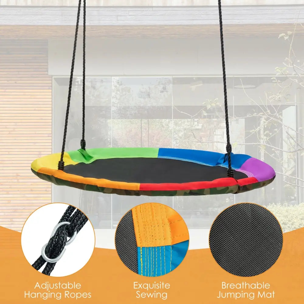 2-Pack Swing Set Swing Seat Replacement and Saucer Tree Swing (Without Stand) - Multicolor - Swing & Playsets