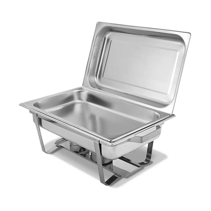 2 Packs Chafing 9 Quart Stainless Rectangular Chafer Buffet - Silver - Food Warmers & Burners