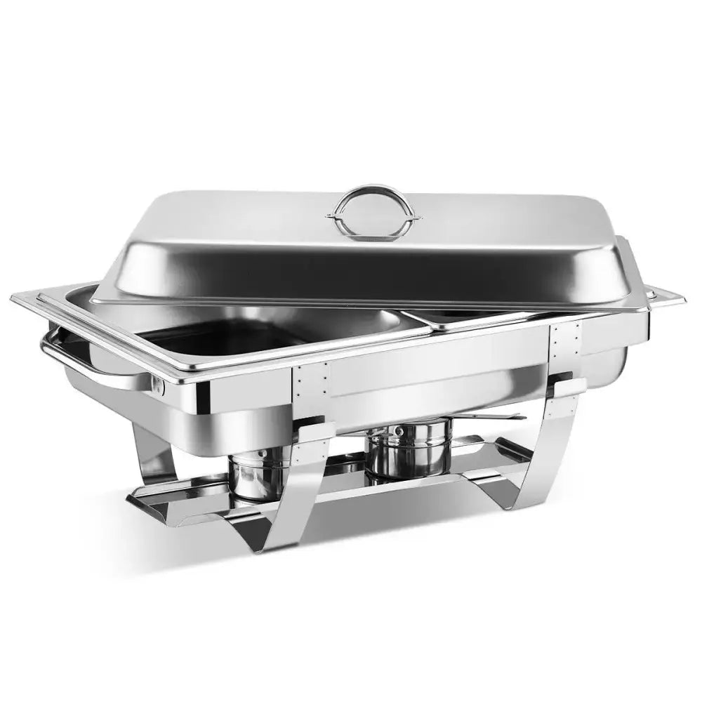 2 Packs Stainless Steel Full-Size Chafing Dish Costway