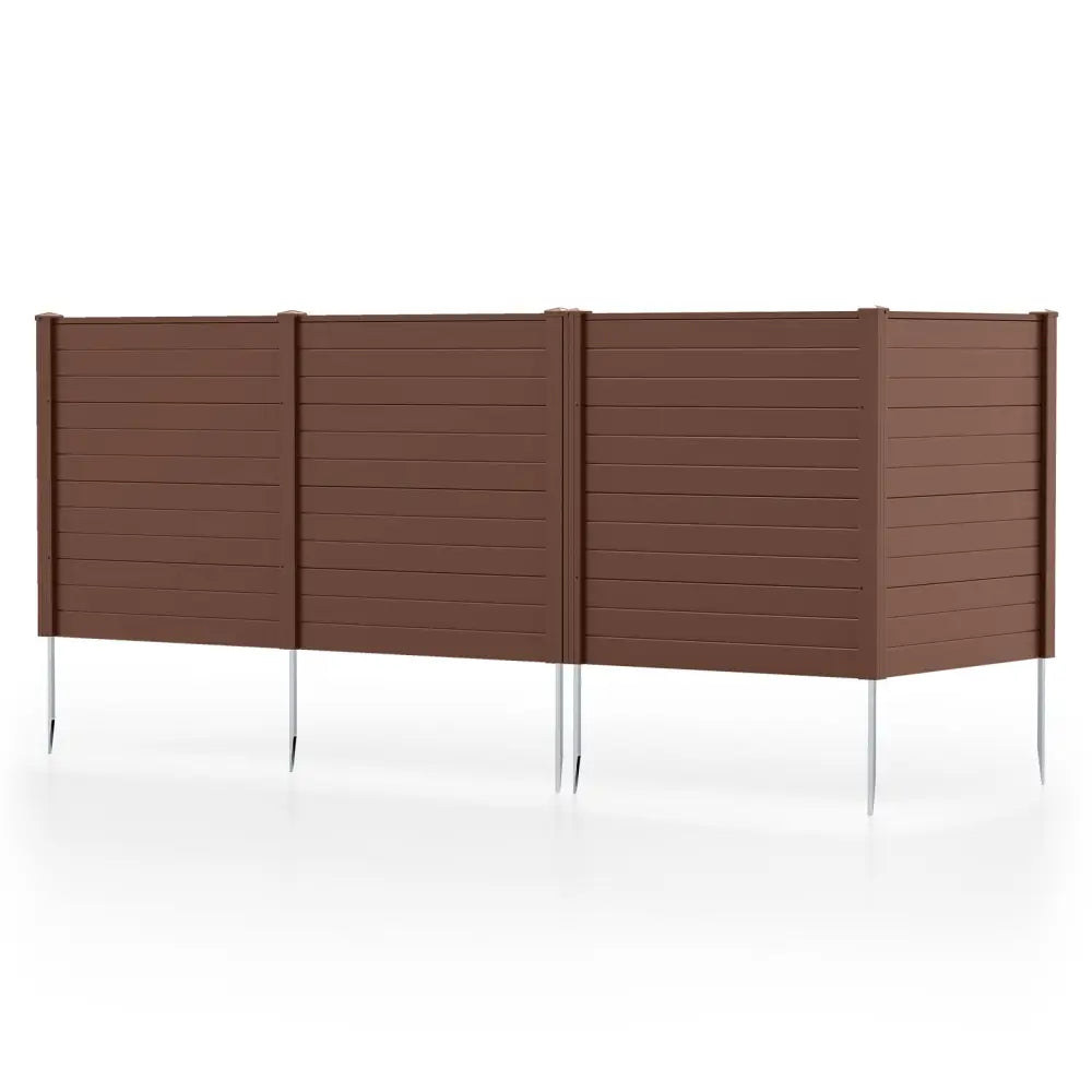 2 Panels 48 x 48 Inch Air Conditioner Trash Can Pool Equipment Enclosure-Brown - Brown - Outdoor Privacy Screens