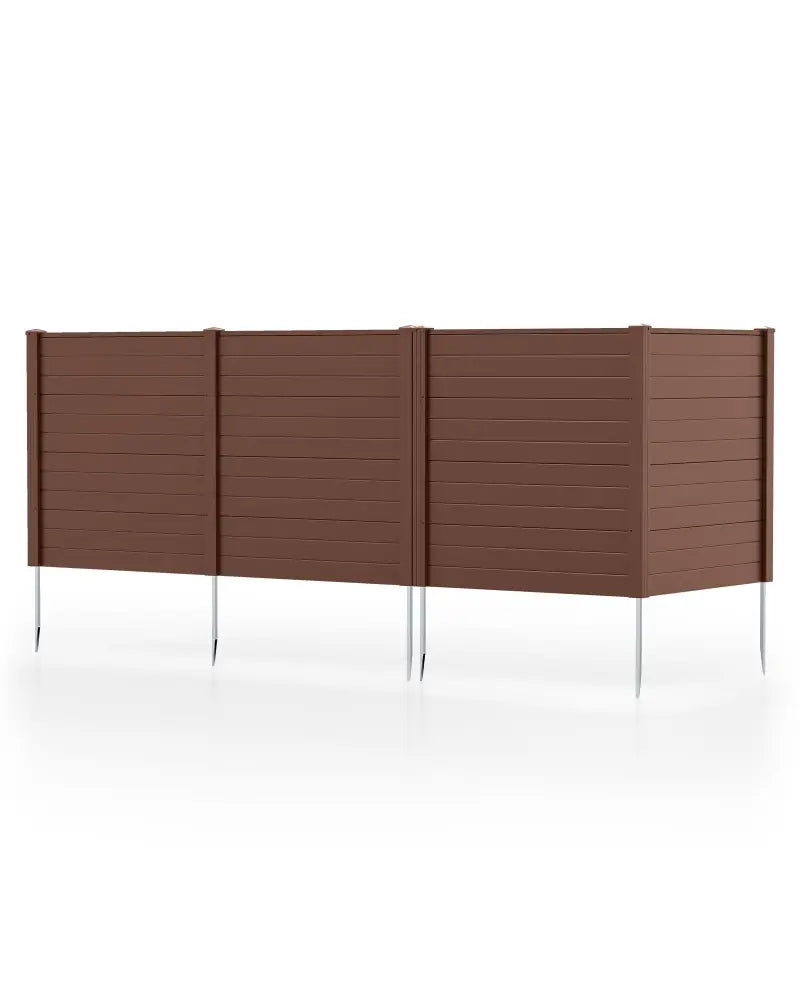 2 Panels 48 x 48 Inch Air Conditioner Trash Can Pool Equipment Enclosure-Brown - Brown - Outdoor Privacy Screens