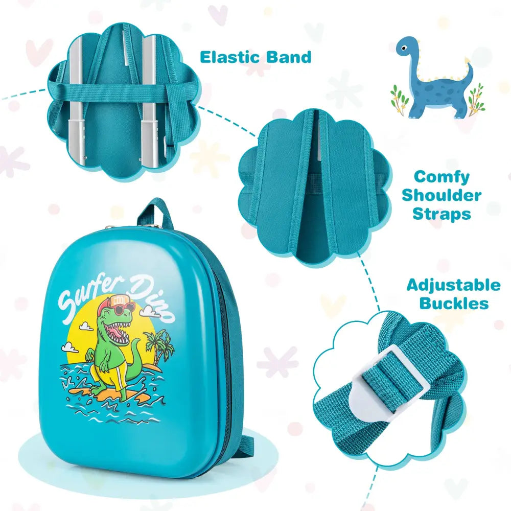 2 PCS Kid Luggage Set With Spinner Wheels for Children Boys Girls-Blue - Blue - Kids Luggage