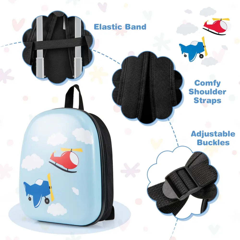 2 PCS Kid Luggage Set With Spinner Wheels for Children Boys Girls-Dark Blue - Dark Blue - Kids Luggage