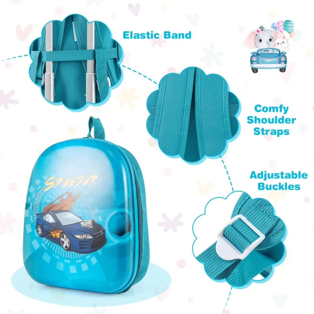 2 PCS Kid Luggage Set With Spinner Wheels for Children Boys Girls-Navy - Navy - Kids Luggage