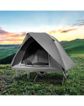 2-Person Camping Cot Tent Foldable Off-Ground Camping Combo for Adults-Grey - Gray - Tents