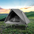 2-Person Camping Cot Tent Foldable Off-Ground Camping Combo for Adults-Grey - Gray - Tents