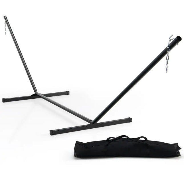 2-Person Heavy-Duty Hammock Stand with Storage Bag - Black - Hammocks
