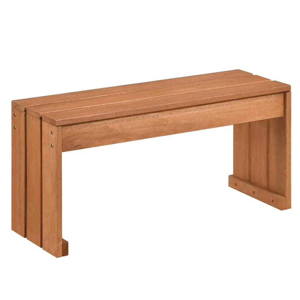 2-Person Outdoor Garden Bench with Solid Wooden Frame for Backyard - Outdoor Benches